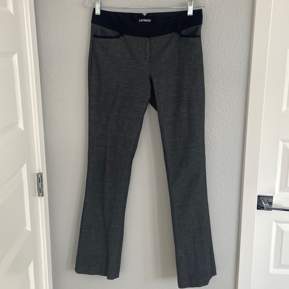 Express Columnist Barely Boot Gray Pants - Picture 2 of 11